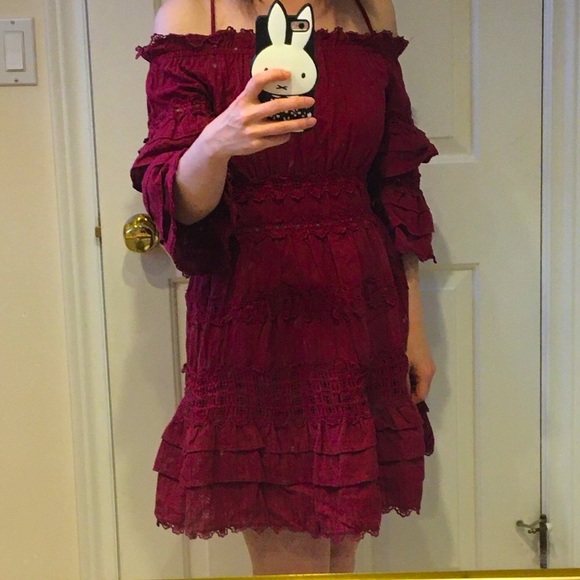 Korean Off Shoulder Mini Dress - Picture 6 of 6